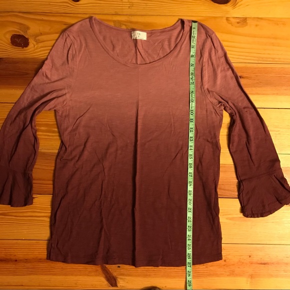 t.la Purple Ombré 3/4 Length Top, EUC, M - Picture 9 of 15